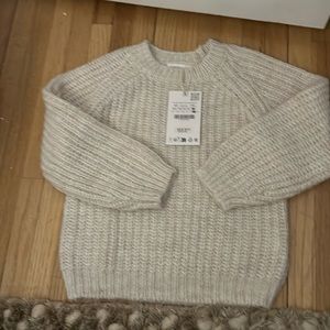 Zara kids ivory knit sweater